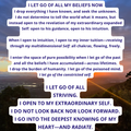 I LET GO OF ALL MY BELIEFS NOW