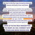 I OPEN UP TO THE TRUE TRANSMITTER—THE HEART. AS I DO, I CONNECT WITH OTHERS AND BRING HEAVEN HERE.