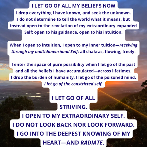 I LET GO OF ALL MY BELIEFS NOW