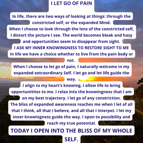 I ASK MY INNER KNOWINGNESS TO RESTORE SIGHT TO ME